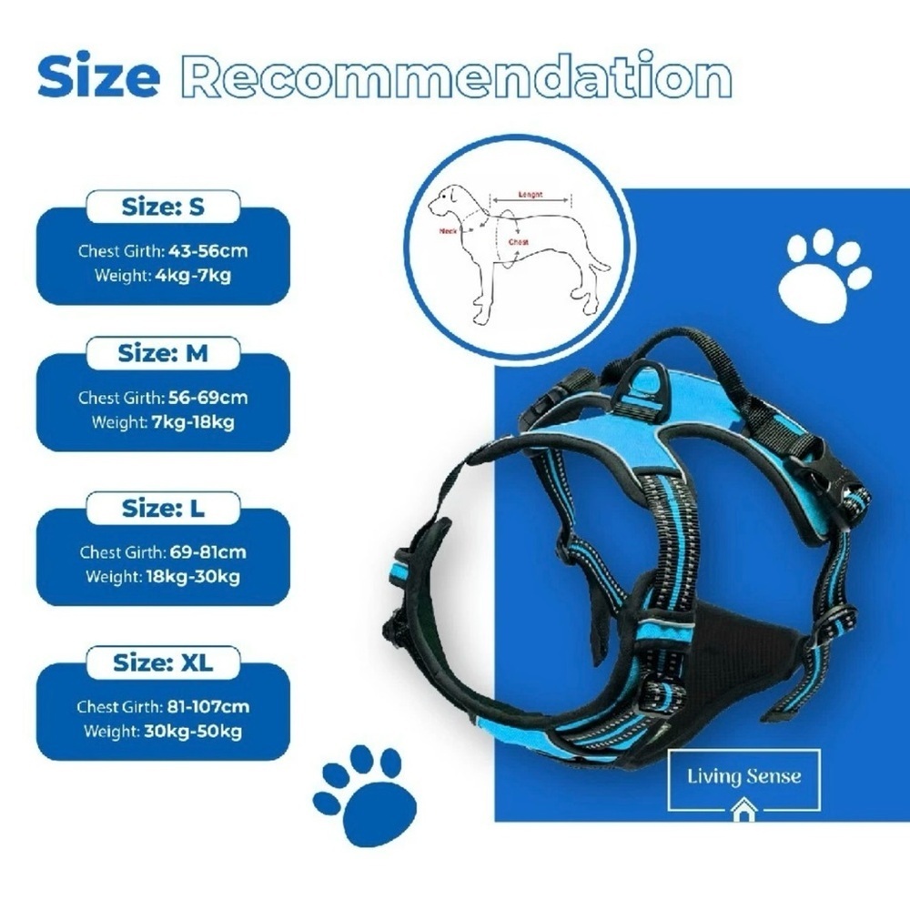 No-Pull Dog Harness with Leash | Adjustable Reflective Pet Vest Size Small - Picture 6 of 7